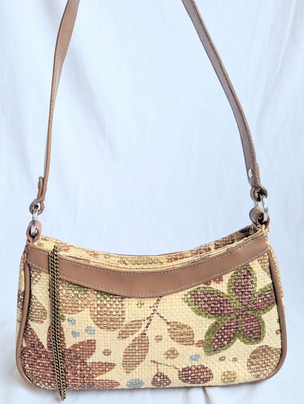 Hush Puppies Floral Tapestry Shoulder Bag Vintage Baguette Purse
